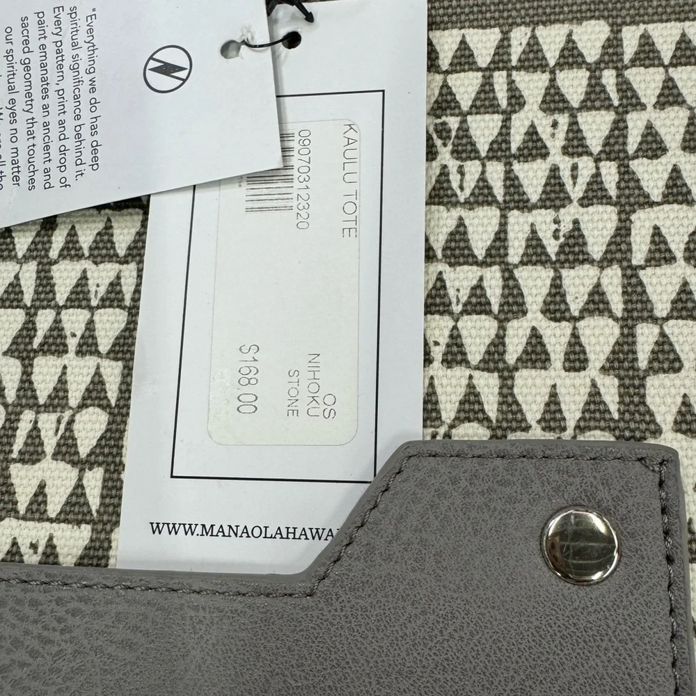 NWT! Manaola Hawaii Large Kaulu Tote Nihoku Stone - Picture 2 of 15
